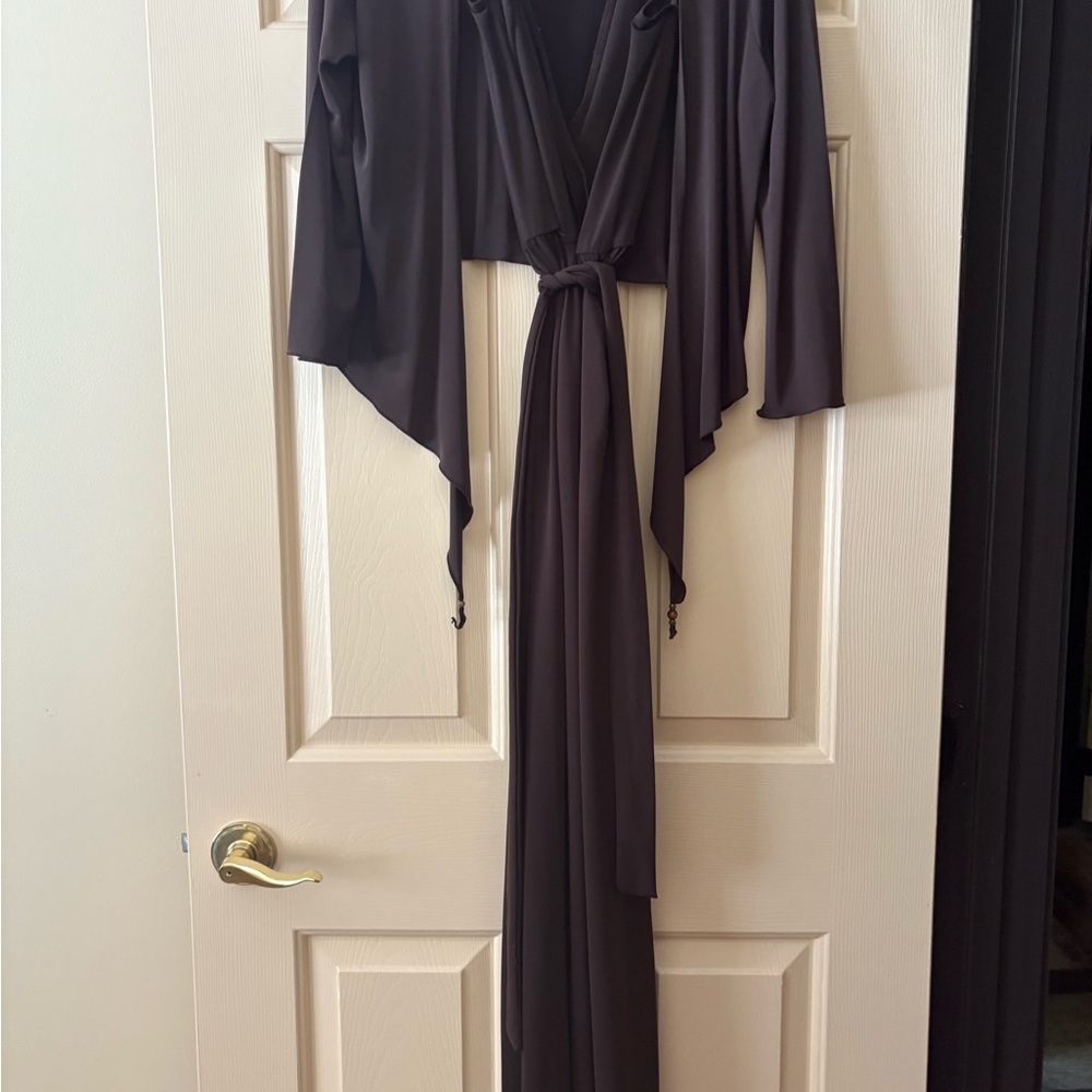 Nine West Black Wrap Robe